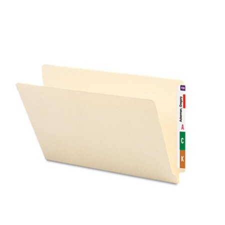 Made-To-Stick Shelf Folders  Straight Cut  Single-Ply End Tab  Legal  Manila, 100PK MA193624